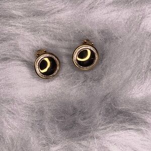 Vintage Gold and Silver clip-on Stud Earrings